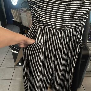 J for Justify Black and White Strapless Dress